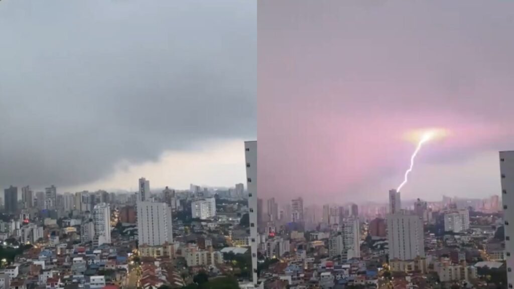 Impresionante video de un rayo impactando un edificio en plena tormenta eléctrica en la ciudad bonita de Colombia