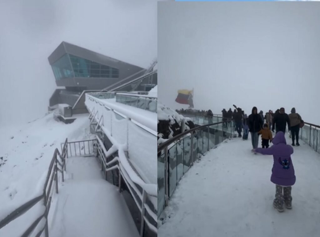 Los videos de la nevada que cayó en Pico Espejo este 17 de agosto
